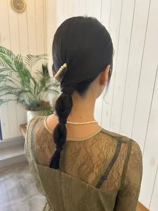 セミロング ヘアアレンジ ヒロミ/アレンジ/ アンニュイ/透け感のヘアスタイル