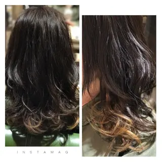 ロング カラー 小林 美央のヘアスタイル