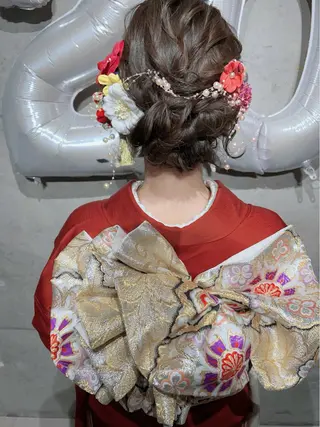 ロング ヘアアレンジ セットサロン      ラフテル所属・大阪/ヘアアレンジ /似合わせset💐のヘアスタイル