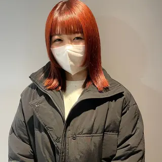 セミロング カラー ヘアアレンジ パーソナルカラー合わ せたカラー🤍なつみのヘアスタイル