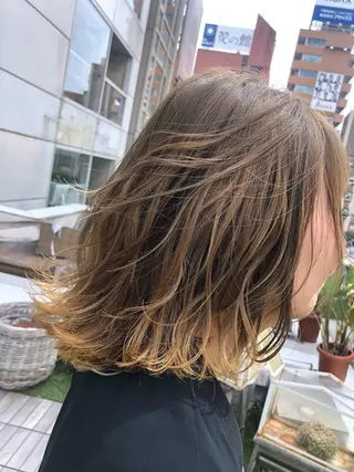 ミディアム カラー パーマ ヘアアレンジ VIVIE【ヴィヴィ】所属・髪質改善/韓国風 レイヤー/田村祐樹のヘアスタイル