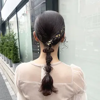 ロング ヘアアレンジ channel所属・Natsumi ❤︎のヘアスタイル