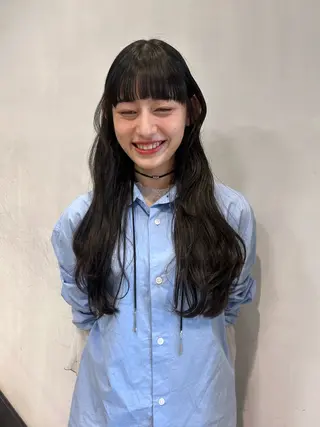 ロング レイヤーカット/ツヤ 縮毛矯正/アチワのヘアスタイル