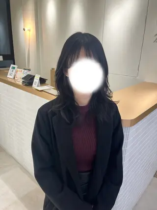 ミディアム 顔周りカット🍑 Zina難波 Akiのヘアスタイル