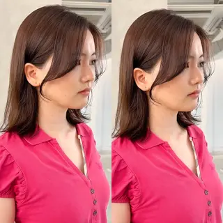 ミディアム ヘアアレンジ レイヤーカットのプロ 大人ヘア宮森貴志のヘアスタイル