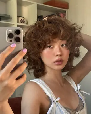 パーマ ボブ.顔周りカット カット/ユキカのヘアスタイル