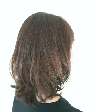ミディアム カラー 髪質改善/ハイライト 小林秀樹のヘアスタイル