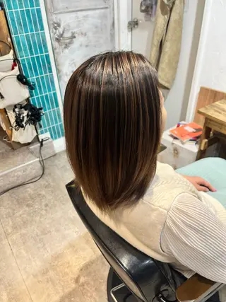 ミディアム 新宿/髪質改善 艶カラー👶Renaのヘアスタイル