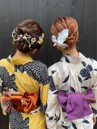 ミディアム カラー ヘアアレンジ 韓国マツエク/まつパ 🎀misaki🎀のマツエク・マツパデザイン