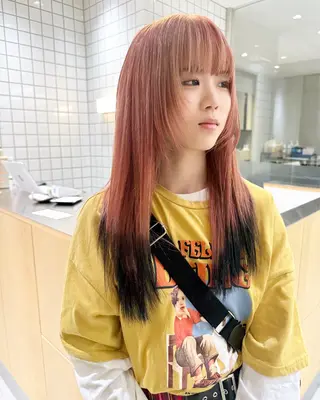 ミディアム ラベンダーカラー＆ ミルクティー太田のヘアスタイル