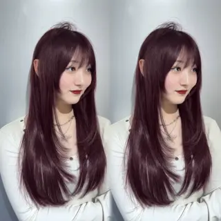 ロング 新宿♡暖色カラー/ エクステ/スズ🍒のヘアスタイル