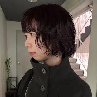 ショート カラー パーマ トレンドボブ /ミリヤのヘアスタイル