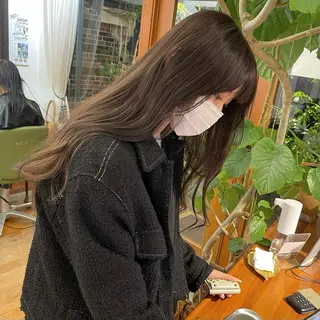 ロング カラー SALOWIN渋谷神南店所属・yu-ri🩷 韓国ヘアのヘアスタイル