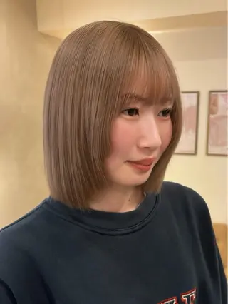 ミディアム カラー 暖色/ミルクティー/ レイヤー/yuriaのヘアスタイル