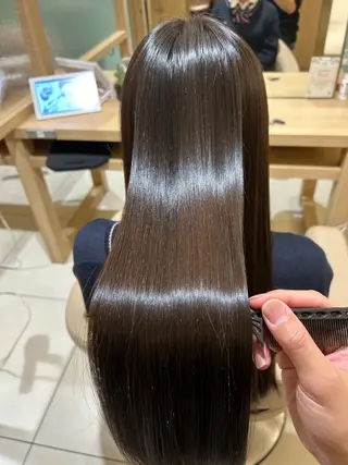 ロング 巻ける縮毛矯正 髪質改善フルカワのヘアスタイル