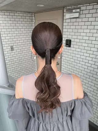 ロング 参列♡デートゆるふわ ヘアメイク🎀みゆうのヘアスタイル