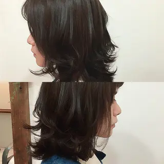 ミディアム カラー パーマ 韓国ヘア×髪質改善 ⭐️谷遼平⭐️のヘアスタイル