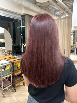 セミロング カラー ベージュ/ダブルカラ ー/新潟駅/青柳萌果のヘアスタイル