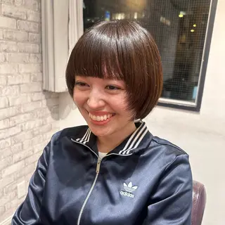 ショート 艶カラー/レイヤー 💖心斎橋/Sakiのヘアスタイル