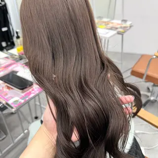 ロング カラー ヘアアレンジ ブリーチなしカラー /ベージュ/安形翔のヘアスタイル