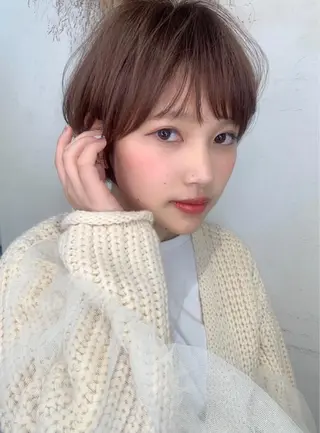 ショート カラー 縮毛矯正/ショート/ レイヤー/畑中正敏のヘアスタイル