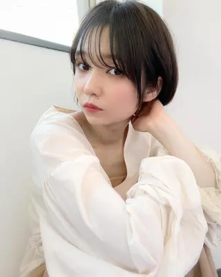 ショート カラー 縮毛矯正/ショート/ レイヤー/畑中正敏のヘアスタイル