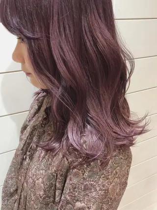 セミロング カラー 赤み消し/透明感 🪽◝✩ 武者春花のヘアスタイル