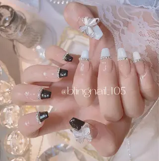 ネイル 23時まで❤︎韓国、 ワンホンネイルのネイルデザイン