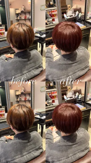 ショート カラー レイヤー/透明感/髪 質改善/メンズ/佐藤のヘアスタイル