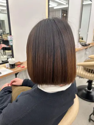 ミディアム ボブ/縮毛矯正/艶髪 /さのまなみのヘアスタイル