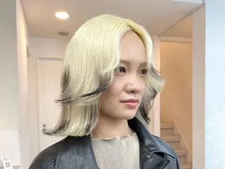 ミディアム カラー ブロンド・ハイトーン ／遠藤将太のヘアスタイル