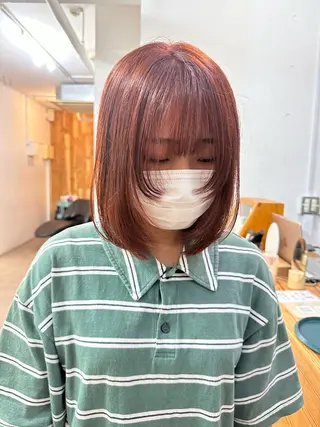 ミディアム カラー 🪭risa 暖色/レイヤー🪭のヘアスタイル