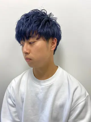 ショート カラー パーマ ヘアアレンジ メンズ キッズ ネイル マツエク・マツパ umu.［韓国ヘア /ダウンパーマ］のヘアスタイル