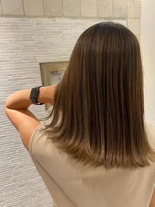 ミディアム カラー 🟡【美髪専門店】 ✨褒め髪/艶髪🟡のヘアスタイル