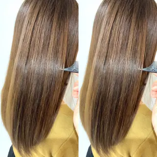 ロング 髪質改善 髪質改善カラーのヘアスタイル