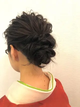 ミディアム ヘアアレンジ 平川 友希子のヘアスタイル