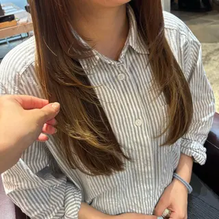 ロング saya 🧸 カット/縮毛矯正のヘアスタイル