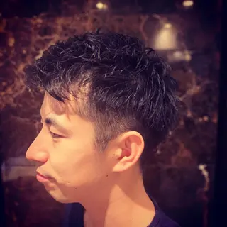 ショート パーマ メンズ HIROGINZA ヒロ銀座 青山所属・マツオ リュウホウ🐉のヘアスタイル
