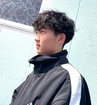 パーマ メンズ たに えりのヘアスタイル