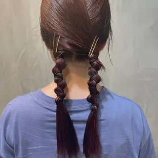 セミロング ヘアアレンジ ヤマモト マイのヘアスタイル