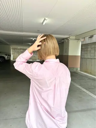 ミディアム カノン/透明感カラー /酸性ストレートのヘアスタイル