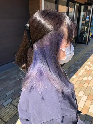 ミディアム カラー 太白区白髪ぼかし/ ボブカット/千葉達人のヘアスタイル