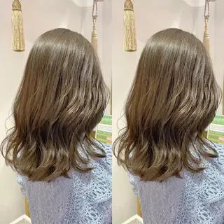 ミディアム レイヤーカット /透明感カラー西田のヘアスタイル