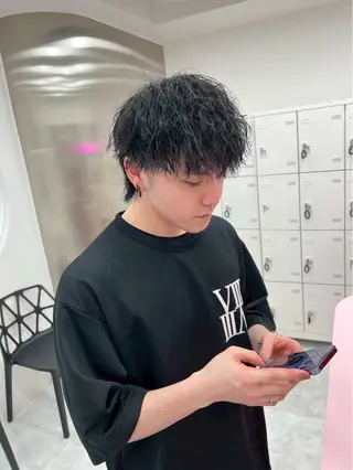 カラー パーマ メンズ 💖トレンドカラー ブリーチ💖りくのヘアスタイル