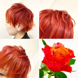 ショート カラー メンズ "PEPPU "所属・🌈推し色派手髪 ハイトーンShinのヘアスタイル