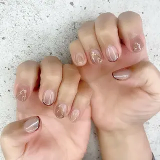 ミディアム カラー パーマ ヘアアレンジ メンズ キッズ ネイル マツエク・マツパ アイブロウ Salon Kのネイルデザイン