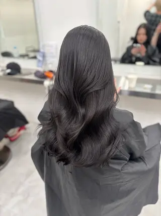 ロング カラー 韓国風暗髪ヘア🤍 🫧MIREIのヘアスタイル