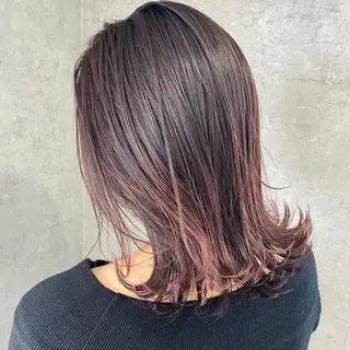 ミディアム 松井那津子 /ハイライトブリーチのヘアスタイル