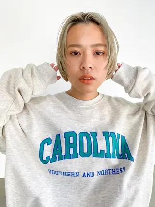 ミディアム パーマ カラー CEINE OURのヘアスタイル