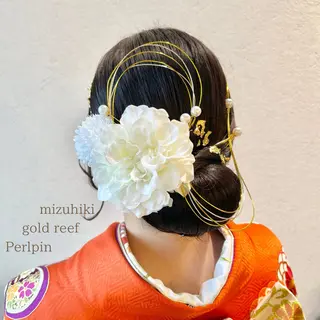 セミロング ヘアアレンジ charm《銀座》 ヘアセット/縮毛矯正のヘアスタイル